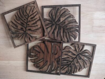 Wooden Leaf Coaster - Image 3