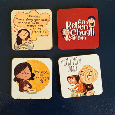 Funny And Inspirational Fridge Magnet Pack of 4