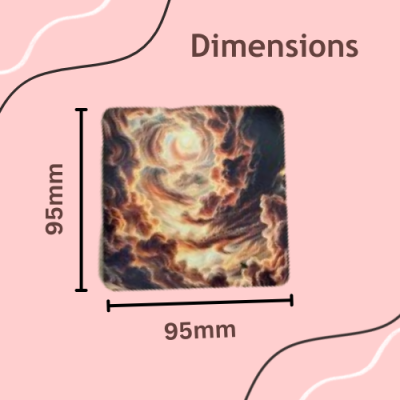 Painted Design Wooden Coaster - Image 4