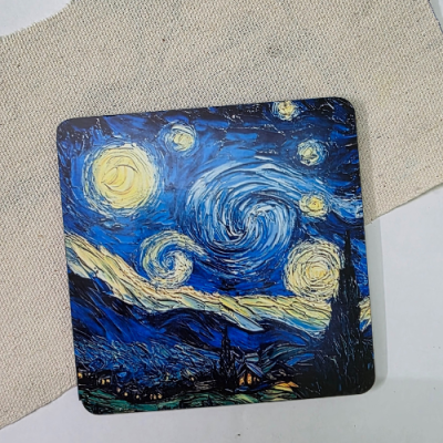 Painted Design Wooden Coaster - Image 5
